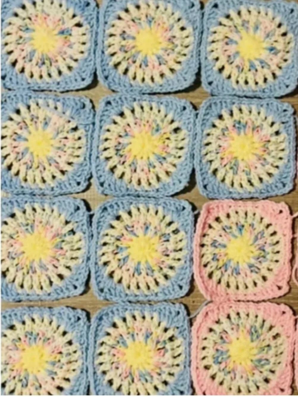 20 Handmade Starburst Squares - 'Birthday Cake' DIY Fashion & Home
